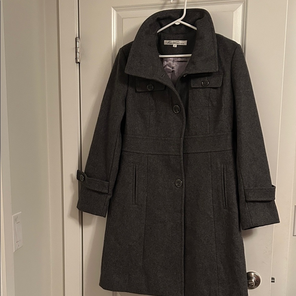 Kenneth Cole Charcoal Trench Coat